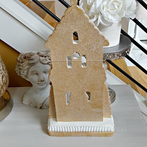 NEW! EXQUISITE MASSIVE 18" TALL FROSTED Gingerbread HOUSE - Picture 4 of 8
